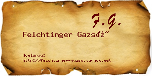 Feichtinger Gazsó névjegykártya